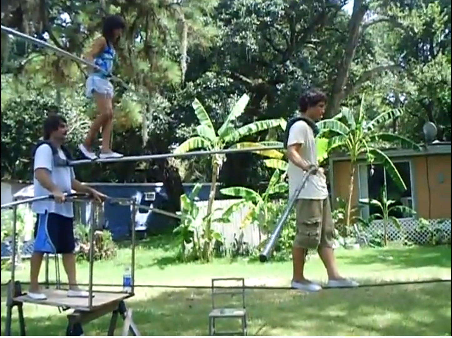 Rick Wallenda Practice with Briana and Egan
